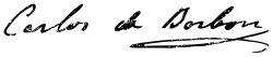 امضاء شاهزاده کارلوس