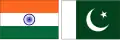 Pakistan and India flags