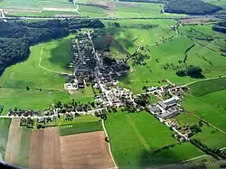 Aerial view of the village