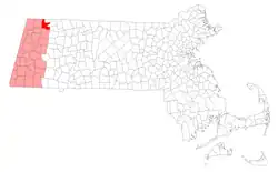 Location in Berkshire County in Massachusetts