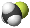 Spacefill model of fluoromethane
