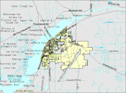 U.S. Census Bureau map showing city limits