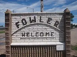 Fowler welcome sign