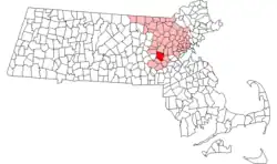 Location in Middlesex County in Massachusetts