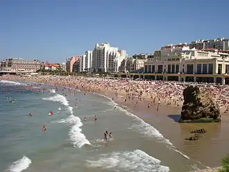 Beach and casino in Biarritz