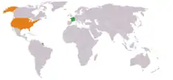 نقشهٔ مکاننمای France و USA