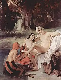 بتسابه Bathing (۱۸۳۴)Private collection, Lugano