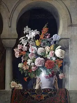 Vase of Flowers on the Window of a حرم‌سرا (۱۸۸۱)Pinacoteca di Brera, Milan