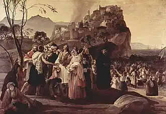 The Refugees from Parga (۱۸۳۱)Pinacoteca Tosio Martinengo, Brescia