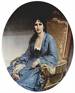 Portrait of Antonietta Negroni Prati Morosini, Oval (۱۸۷۲)Civica Galleria d'Arte Moderna, Milan