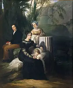 Portrait of the family Stampa di Soncino (۱۸۲۱-۱۸۲۲)Pinacoteca di Brera, Milan