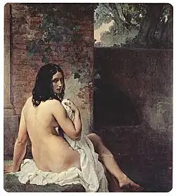 Bather viewed from behind (۱۸۵۹)Pinacoteca di Brera, Milan