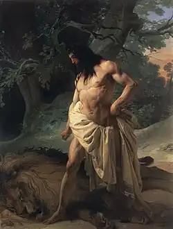 شمشون and the Lion (۱۸۴۲)Galleria d'Arte Moderna, Florence