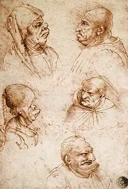 پنج سر گروتسک، حدود ۱۵۱۵