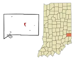 Location in the state of ایندیانا