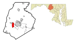 Location of Braddock Heights, Maryland