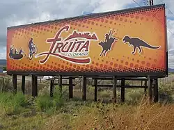 تابلویی بین ایالتی ۷۰ در خروجی Fruita