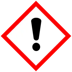 The exclamation-mark pictogram in the Globally Harmonized System of Classification and Labelling of Chemicals (GHS)