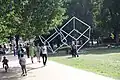 Goaloids by Artist Elliott Brook Shepherd's Bush Green (installed 2012)-Image- Lucian Evans -Leap Films
