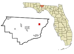 Location in Gadsden County and the state of فلوریدا