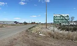 Entering Garcia from New Mexico.
