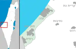 موقعیت بیت حانون در نوار غزه