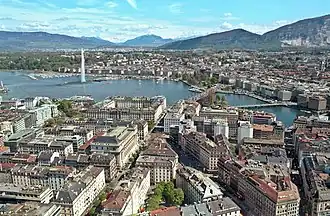 A view over Geneva and the lake
