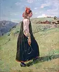 نقاشی‌ای از گرهارد موته از تن‌پوش بوناد (۱۸۹۰)