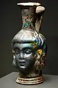 فلاسک سر آبی رومی ( ۳۰۰-۵۰۰ سال پس از میلاد)