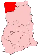 موقعیت استان غرب علیا در غنا