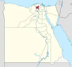 استان غربیه در نقشه مصر