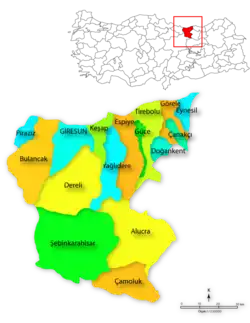 شهرستانهای استان گره کونیها