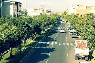 نمایی از خیابان جانبازان غربی در محدودهٔ مجیدیه