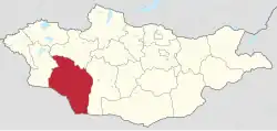 موقعیت استان غوبیآلتای در نقشه