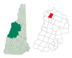 موقعیت در شهرستان گرافتن، نیوهمپشایر