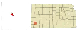 Location of Ulysses, Kansas