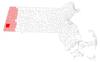 Location of Great Barrington in Berkshire County Massachusetts
