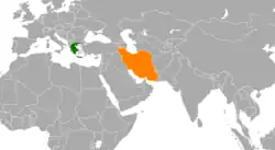 نقشهٔ مکان‌نمای Greece و Iran
