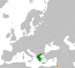 نقشهٔ مکان‌نمای Israel و Greece