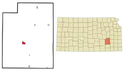 Location of Eureka, Kansas