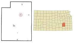 Location of Hamilton, Kansas