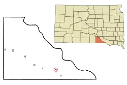 Location in Gregory County and the state of داکوتای جنوبی