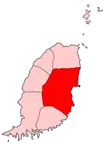موقعیت پریش سنت اندرو (گرنادا) در نقشه