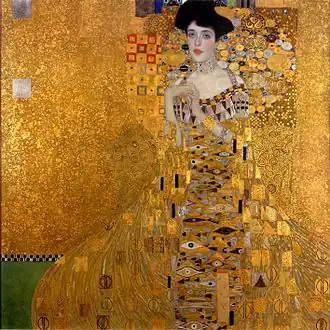 کارهای گوستاو کلیمت Gustav Klimt نقاش اتریشی تأثیر هنر گرافیک را در نقاشی به اوج رساند تا جایی که تفاوت میان نقاشی‌هایی همچون این اثر و پوستر به حداقل رسیده‌است.