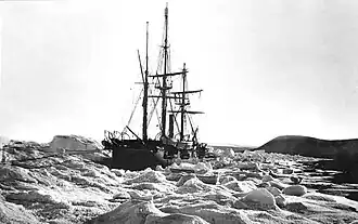 HMS Alert in pack ice during the Arctic Expedition of 1876