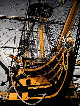 View of the bow