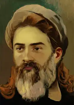 پرترۀ دیجتالی رنگ روغن کشیده شده بعنوان حکیم نزاری