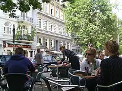 Street cafe in the street Lange Reihe