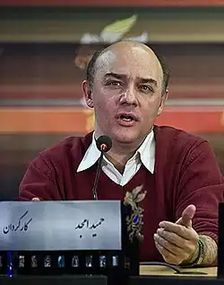 امجد در نشستِ خبریِ فیلمِ آزمایشگاه