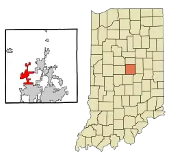 Location in the state of ایندیانا